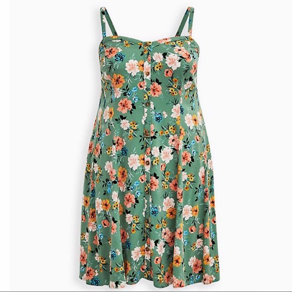 Torrid Floral Fit and Flare Dress - Picture 4 of 9